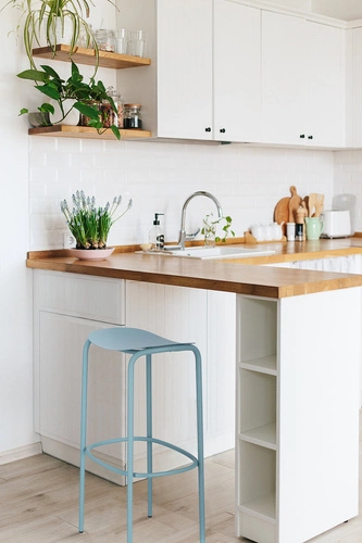 Hoker metalowy Trick 75 cm niebieski nowoczesny do kuchni i wyspy SCAB Design
