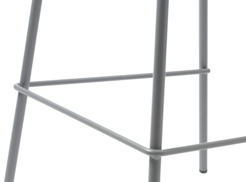 Hoker Whitby szary nowoczesny z oparciem do kuchni i wyspy 67 cm metalowy