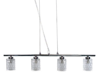 Lampa sufitowa Berta chromowana szklana 4-punktowa do salonu i jadalni CANDELLUX