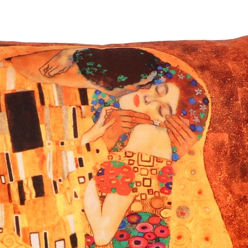 Poduszka dekoracyjna welurowa Pocałunek Intesi 40x40 złota do salonu antyalergiczna