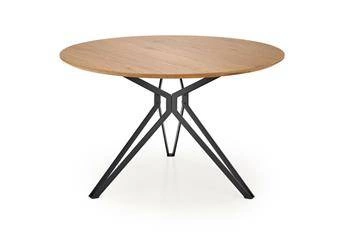 Stół okrągły do jadalni 120 cm Class dąb złoty czarny nowoczesny loftowy Intesi