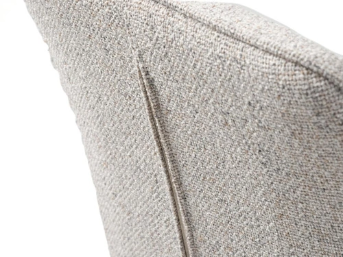 Krzesło do jadalni Alma tapicerowane boucle z podłokietnikami białe