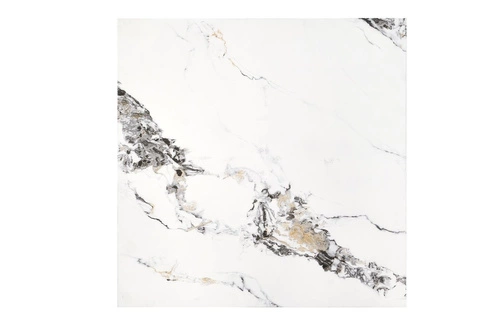 Liton nowoczesny stolik kawowy kwadratowy biały marmur glamour do salonu 80x80 cm
