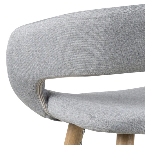 Hoker Grace Actona tapicerowany szary jasny 65 cm z podłokietnikami do wyspy kuchennej