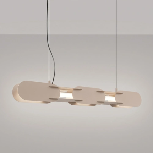 Lampa wisząca LED CHAIN 91 taupe nowoczesna do jadalni nad stół