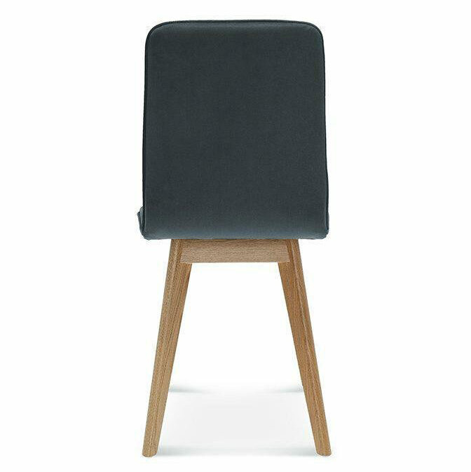 Krzesło do jadalni Fameg Cleo tapicerowane skóra naturalna buk personalizowane nowoczesne