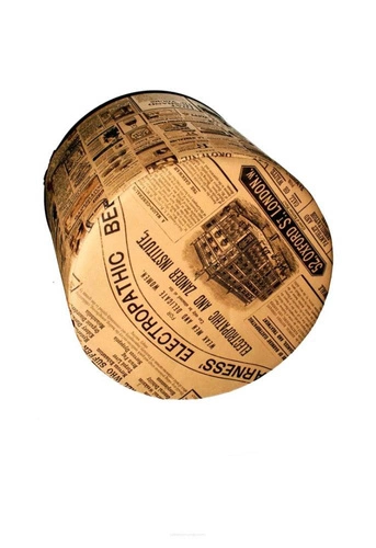 Pufa okrągła The Times Intesi nowoczesna multikolor do salonu lub sypialni tapicerowana 40 cm