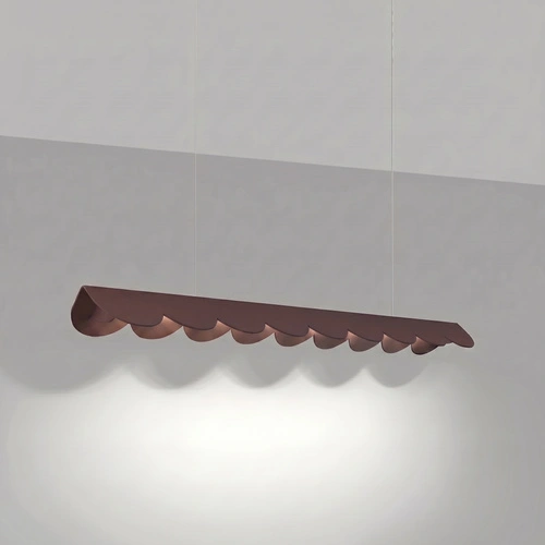 Lampa wisząca BISCUIT 100 LED brązowa nad wyspę regulowana