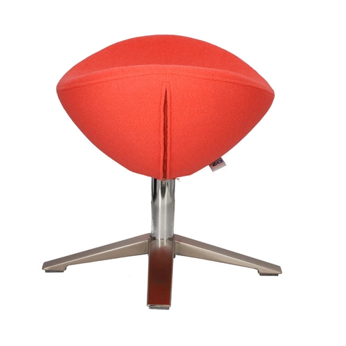 Podnóżek obrotowy Jajo Soft D2.DESIGN tapicerowany koralowy do salonu inspirowany Egg