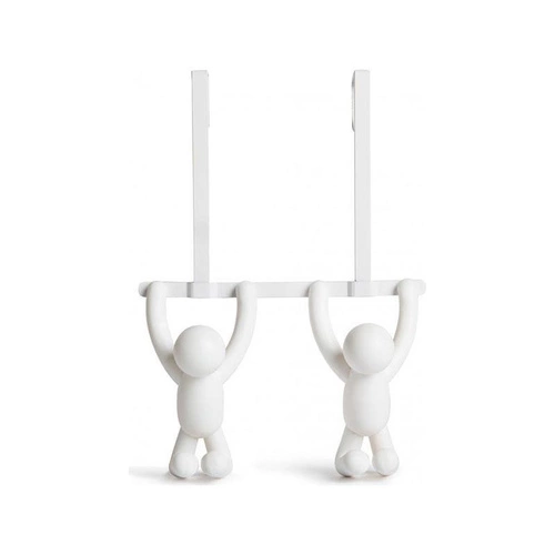 Umbra Buddy biały wieszak na drzwi nowoczesny matowy dekoracyjny do przedpokoju