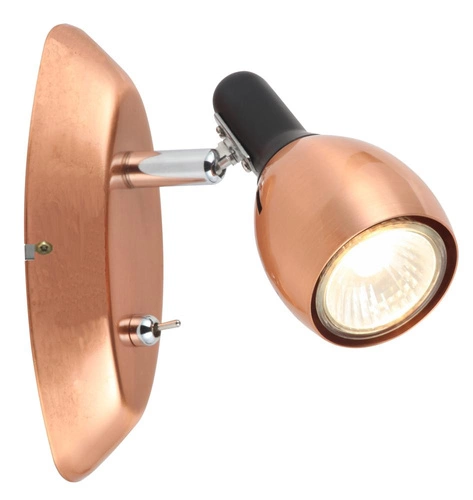 Kinkiet ścienny Cross miedziany nowoczesny metalowy regulowany z włącznikiem do salonu CANDELLUX