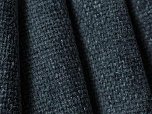 Pufa Lupine niebieska kwadratowa chenille do salonu nowoczesna miękka siedzisko 87x90 cm