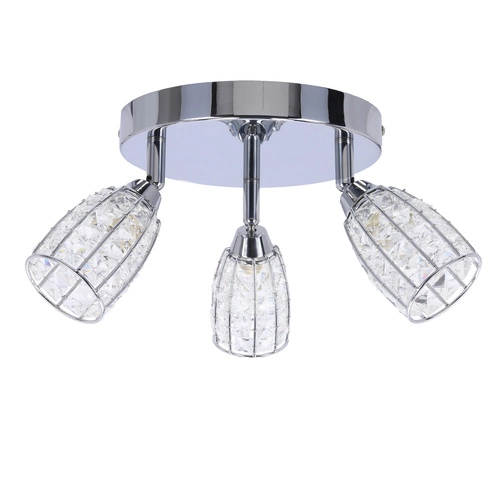 Lampa sufitowa Shiba plafon chromowy 3x15W G9 klosz bezbarwny