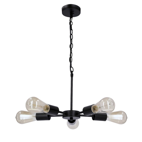 Lampa wisząca Sparta czarny 5x60W E27