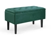 Ławka tapicerowana ze schowkiem Calgala zielona ciemna do przedpokoju i sypialni