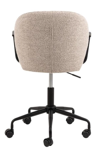 Fotel biurowy ergonomiczny Patricia Monza 60 beżowy bouclé obrotowy z podłokietnikami do biura