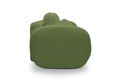 Sofa rozkładana Salby 3 osobowa z funkcją spania i pojemnikiem zielona do salonu