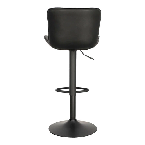 Hoker Aland czarny nowoczesny z oparciem obrotowy regulowany do kuchni i wyspy Intesi