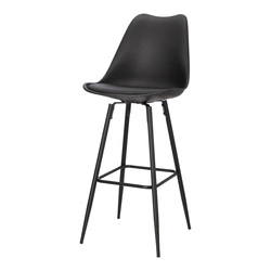 Stołek barowy Nordis PP czarny/czarny outl