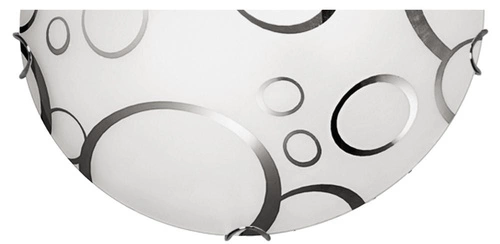 Plafon sufitowy szklany Doka biały nowoczesny do salonu i łazienki CANDELLUX 30 cm