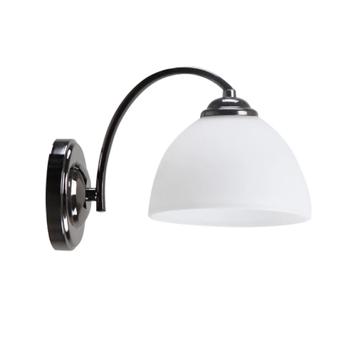 Kinkiet Gracja lampa czarny perłowy 1x40  E27 klosz biały