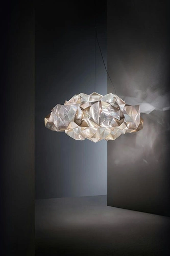 Lampa wisząca Drusa Velvet złota LED 4-punktowa nowoczesna do salonu lub nad stół