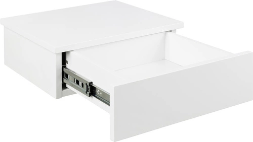 Szafka nocna Avignon 37 cm biała, wisząca z 1 szufladą, nowoczesny styl Actona