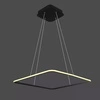 Lampa sufitowa LED czarna kwadratowa 80cm Ledowe Kwadraty do salonu Altavola Design