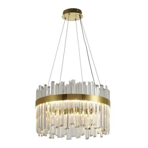 Lampa wisząca ROYAL LED kryształowa  złota 50 cm