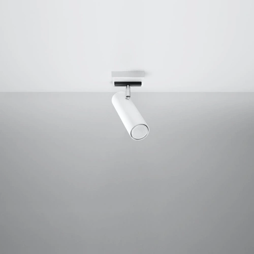 Plafon sufitowy DIREZIONE 1 biały nowoczesny metalowy do salonu kuchni i sypialni Sollux