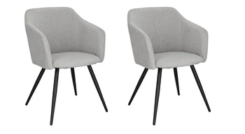 Zestaw 2 krzeseł Molto Black szare