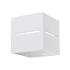 Nowoczesny kinkiet ścienny LOBO biały aluminiowy do sypialni i salonu Sollux Lighting