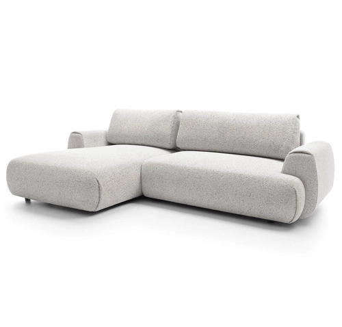 Narożnik z funkcją spania Ljung lewy szary nowoczesny z pojemnikiem do salonu Intesi