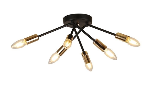 Lampa sufitowa Tiara 6x40W E14 czarny