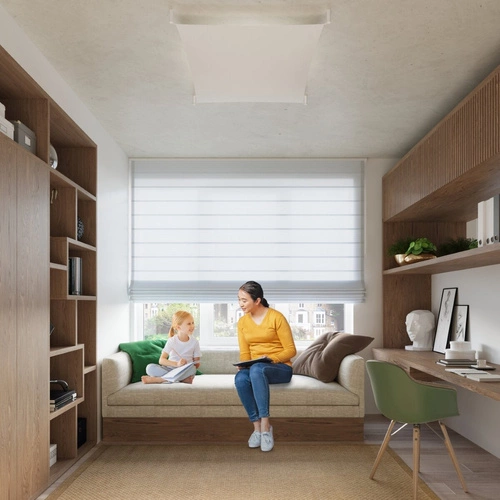 Plafon sufitowy nowoczesny LUNA 1 biały do salonu i kuchni Sollux Lighting 80 cm