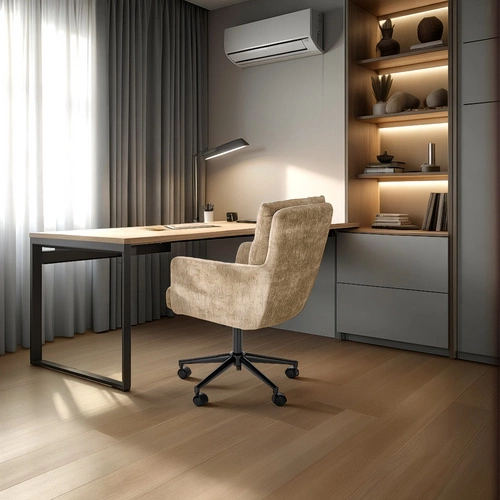 Fotel biurowy ergonomiczny Resof beżowy obrotowy z regulacją wysokości do pracy Intesi