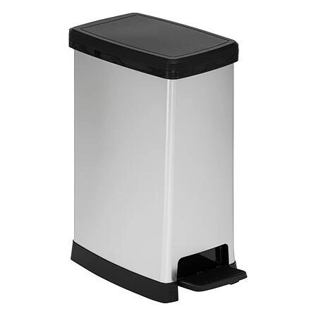 5five simply smart PED PLAST kosz na śmieci kuchenny 40L slim z pedałem cichy domyk czarny