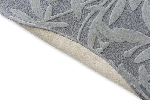 Dywan okrągły wełniany Cleavers 200 cm szary do salonu i sypialni nowoczesny Laura Ashley