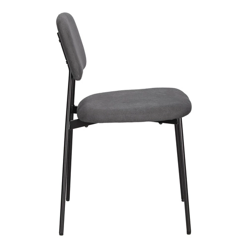 Krzesło tapicerowane Esther szare ciemne Intesi do jadalni i salonu w stylu nowoczesnym