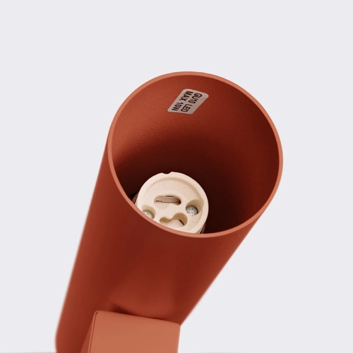 Kinkiet ścienny Lagos 2 loftowy czerwony stalowy do salonu i sypialni świeci w dół