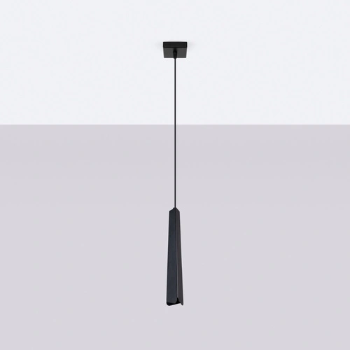Lampa wisząca PRYSM 1 czarna nowoczesna stalowa do salonu kuchni jadalni nad wyspę