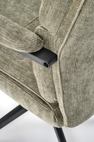 Fotel biurowy ergonomiczny Nurah oliwkowy obrotowy z podłokietnikami do biura Intesi