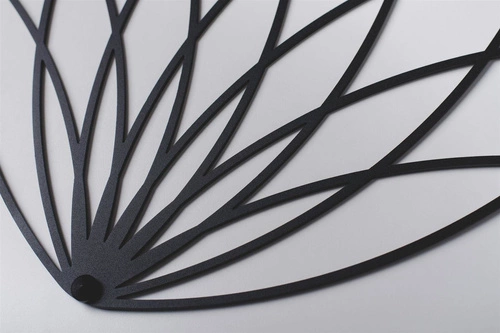 Nowoczesny wieszak ścienny do przedpokoju Lotos M Black POLYHEDRA czarny metalowy