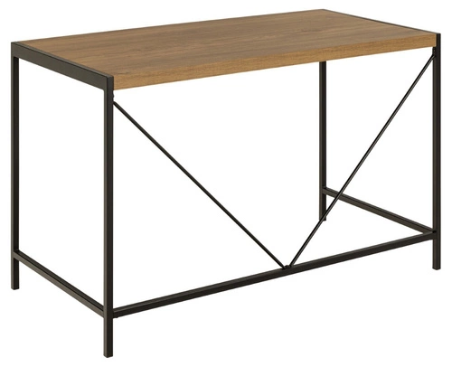 Biurko industrialne Bahamas dąb rustykalny 120x60 cm nowoczesne do pracy i biura Actona