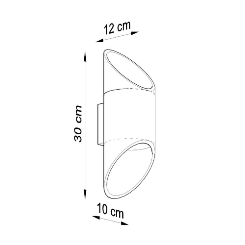 Kinkiet ścienny Penne 30 cm nowoczesny biały aluminiowy do salonu i sypialni Sollux