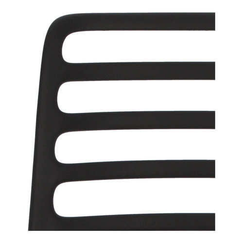 Krzesło ogrodowe Valla czarne Intesi nowoczesne z tworzywa sztaplowane łatwe czyszczenie