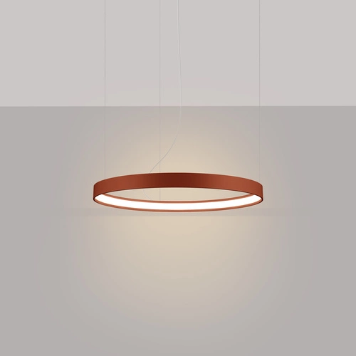 Żyrandol LED RIO 55 czerwony nowoczesny regulowany do salonu kuchni jadalni 55 cm