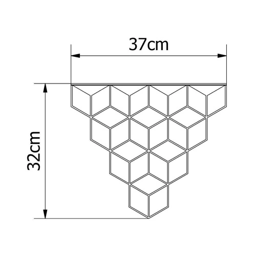 Nowoczesna półka ścienna Stiga czarna metalowa na książki i dekoracje do salonu POLYHEDRA