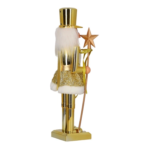 Figurka Dziadek do orzechów 38cm Gold     w kapeluszu