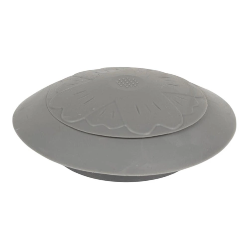 Korek do zlewu silikonowy szary Intesi nowoczesny uniwersalny do kuchni i łazienki 6 cm